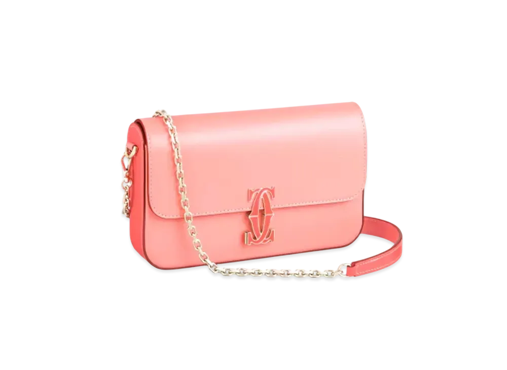 Cartier Mini Chain Bag, C de Cartier "Coral/Light Coral"