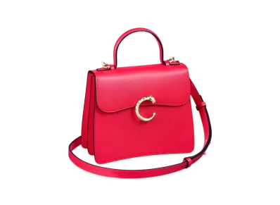 Cartier Top Handle Bag Small Model, Panthere de Cartier "Poppy Red"