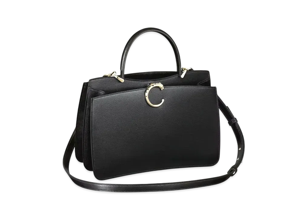 Cartier Top Handle Bag Small Model, Panthere de Cartier "Black"