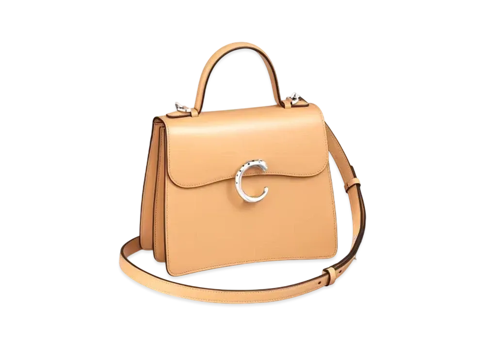 Cartier Top Handle Bag Small Model, Panthere de Cartier "Camel Beige"