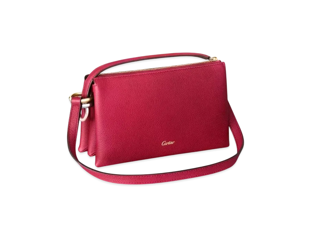 Cartier Mini Shoulder Bag, Trinity "Ruby Red/Gold/Palladium/Pink Gold"
