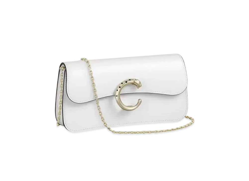 Cartier Mini Model Chain Bag, Panthere de Cartier "Optic White"