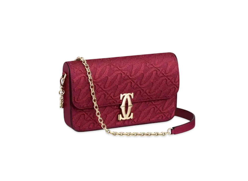 Cartier Mini Chain Bag, C de Cartier "Cherry Red"