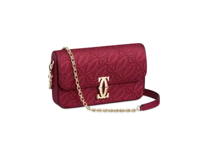 Cartier Mini Chain Bag, C de Cartier "Cherry Red"