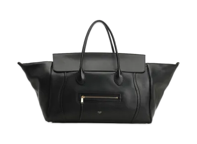 CELINE Women's Large Luggage Supple Shiny Calfskin "Black"