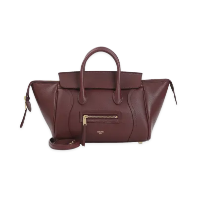 CELINE Syrah Small New Luggage Shoulder Bag "Bordeaux"