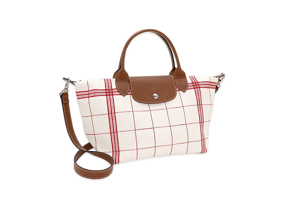 LONGCHAMP Women's Le Pliage Handbag "White/Red"