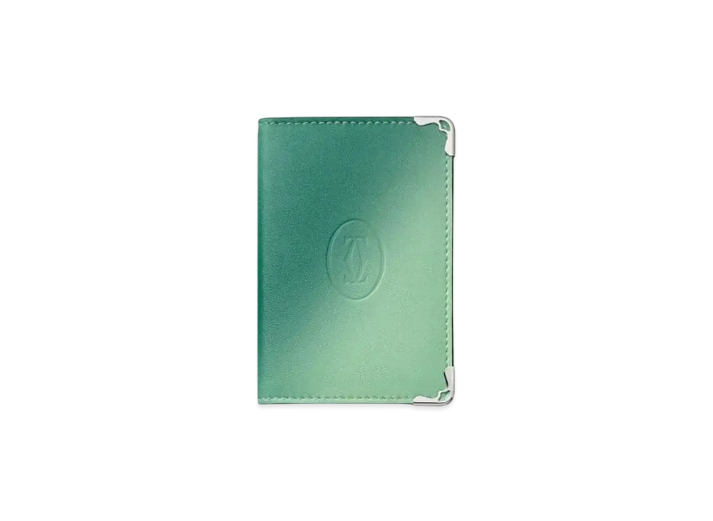 Cartier Four-Credit Card Holder, Must de Cartier "Gradient Leaf Green"
