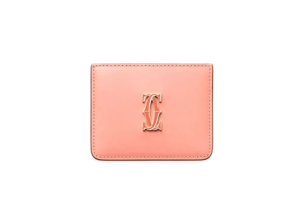 Cartier C de Cartier Small Leather Goods, Card Holder "Coral/Light Coral"