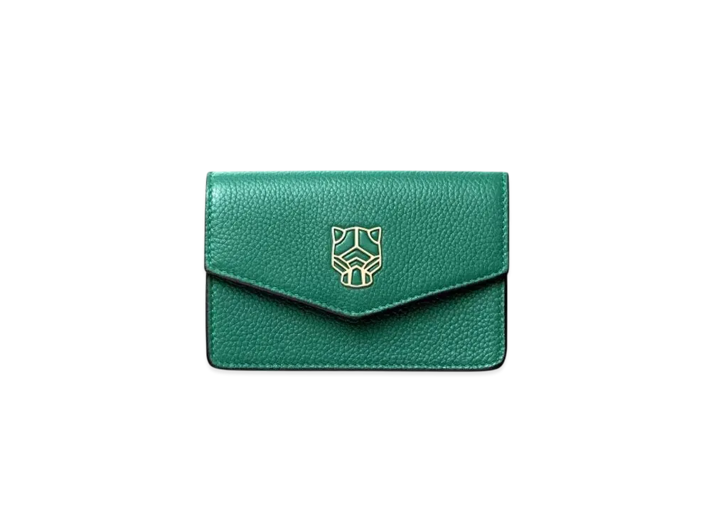 Cartier Business Card Holder with Zip, Panthere de Cartier "Bright Green"
