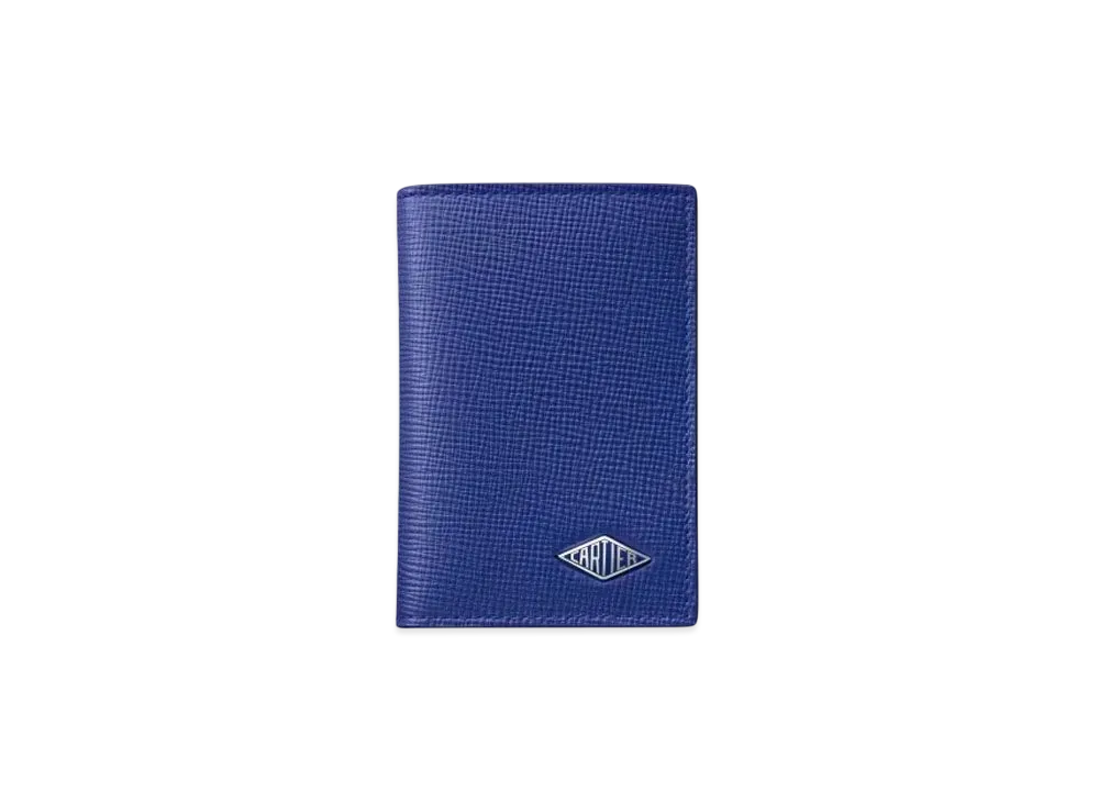 Cartier Four-Credit Card Holder, Cartier Losange "Ink Blue"