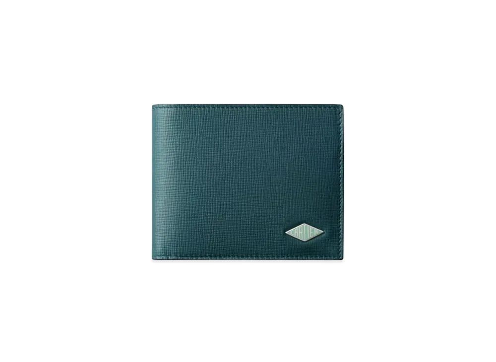 Cartier Six-Credit Card Wallet, Cartier Losange "Blue/Jade Green"