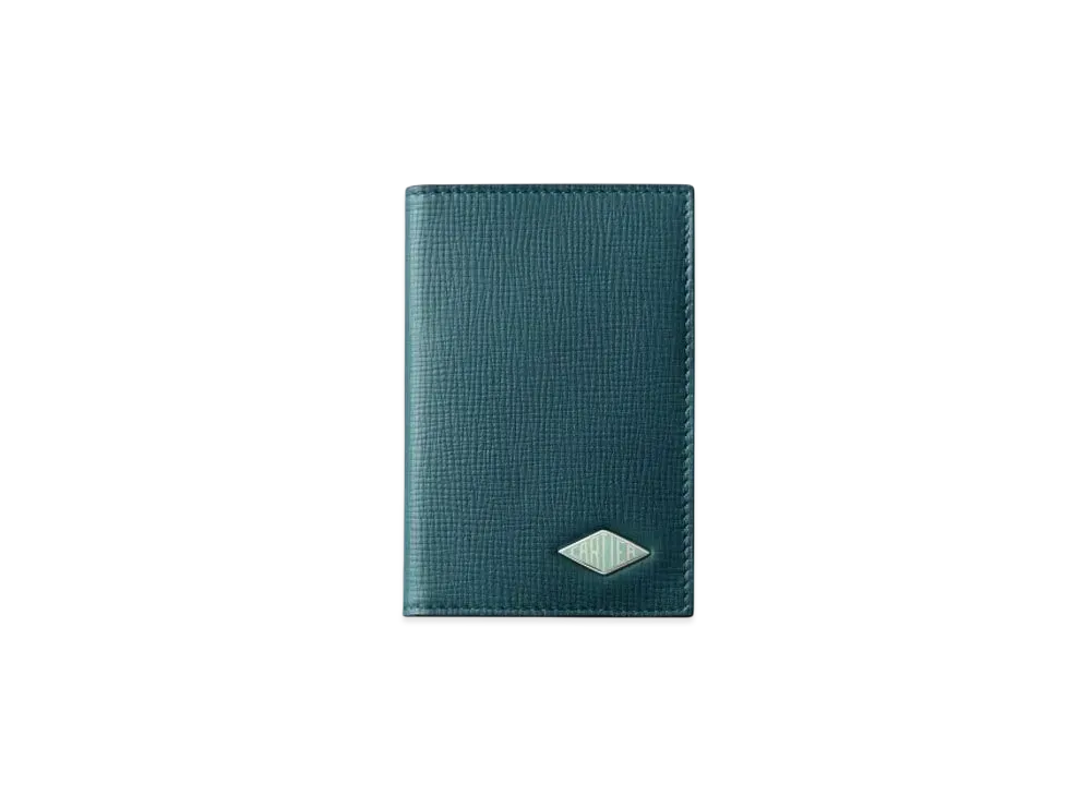 Cartier Four-Credit Card Wallet, Cartier Losange "Blue/Jade Green/Tangerine"