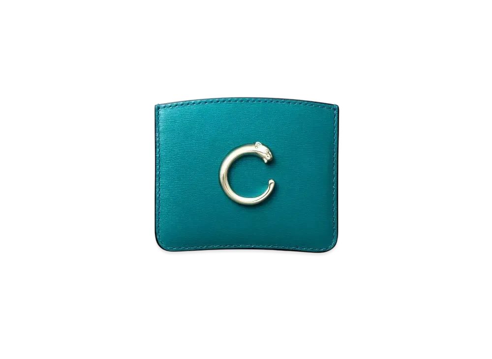 Cartier Simple Card Holder, Panthere de Cartier "Petrol Blue"