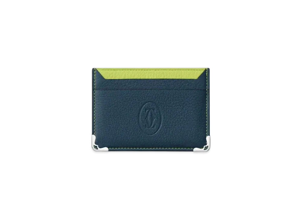 Cartier Double Card Holder, Must de Cartier "Graphite/Lime"