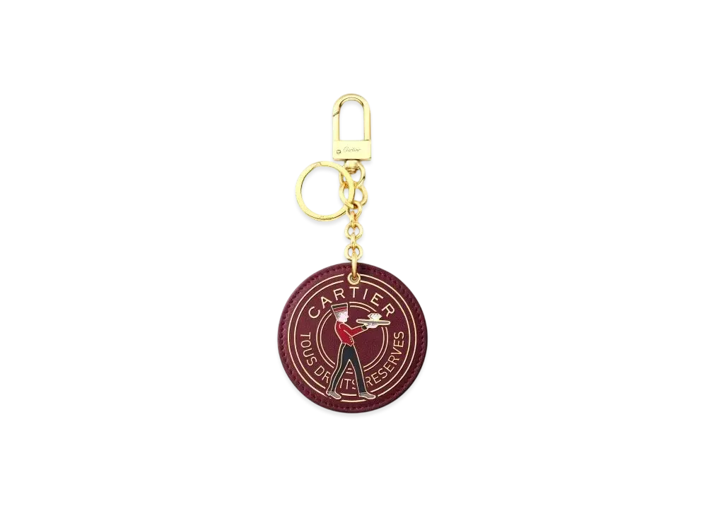Cartier Round Keyring, Cartier Characters "Bordeaux"