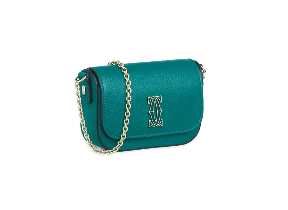Cartier Micro Model Chain Bag, C de Cartier "Petrol Blue"