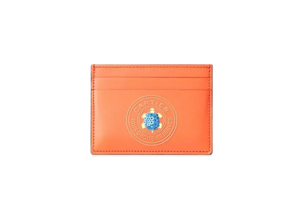 Cartier Single Card Holder, Cartier Characters "Apricot"