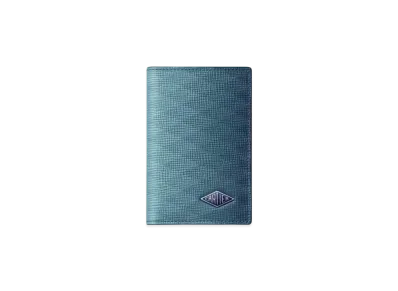 Cartier Four-Credit Card Holder, Cartier Losange "Steel Gray/Deep Blue"