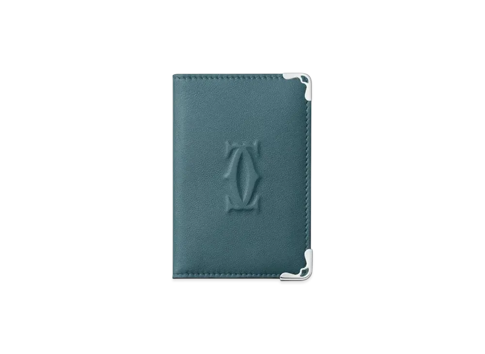 Cartier Four-Credit Card Holder, Must de Cartier "Steel Gray"