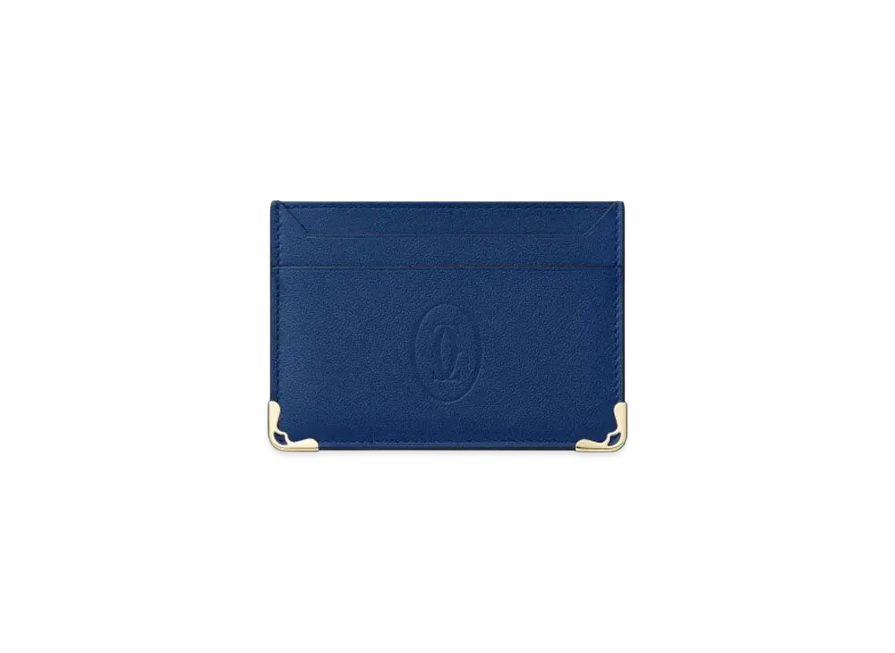 Cartier Double Card Holder, Must de Cartier "Deep Blue"