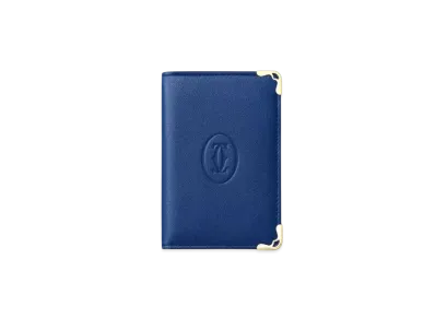 Cartier Four-Credit Card Holder, Must de Cartier "Deep Blue"