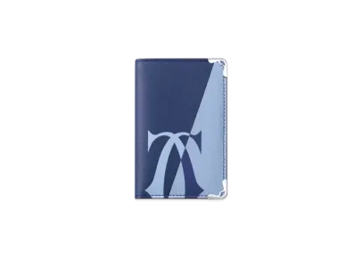 Cartier Must de Cartier Four-Credit Card Holder "Deep Blue/Cloud Gray"