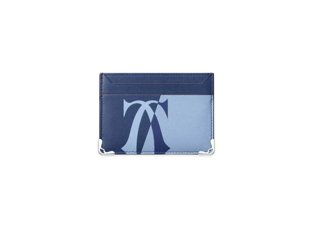 Cartier Double Card Holder Must de Cartier "Deep Blue/Cloud Gray"