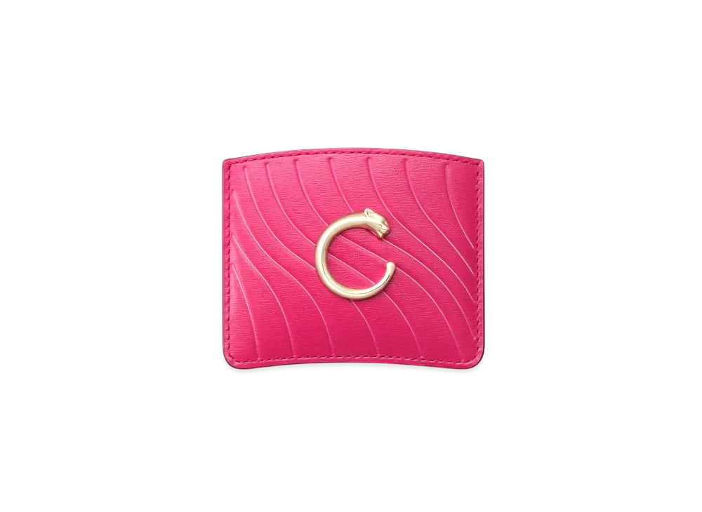 Cartier Simple Card Holder Panthere C de Cartier "Raspberry"