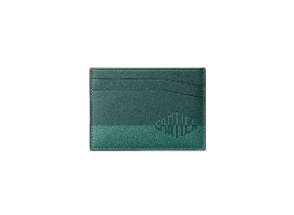 Cartier Double Card Holder, Cartier Losange Shadow "Pine Green/Green"