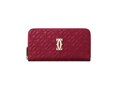 Cartier International Zipped Wallet C de Cartier "Cherry Red"