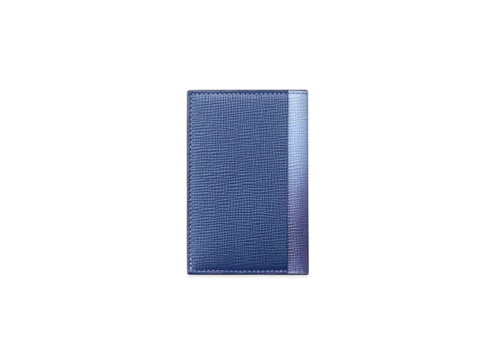 Cartier 4 Credit Card Wallet Cartier Losange "Deep Blue/Cloud Gray"