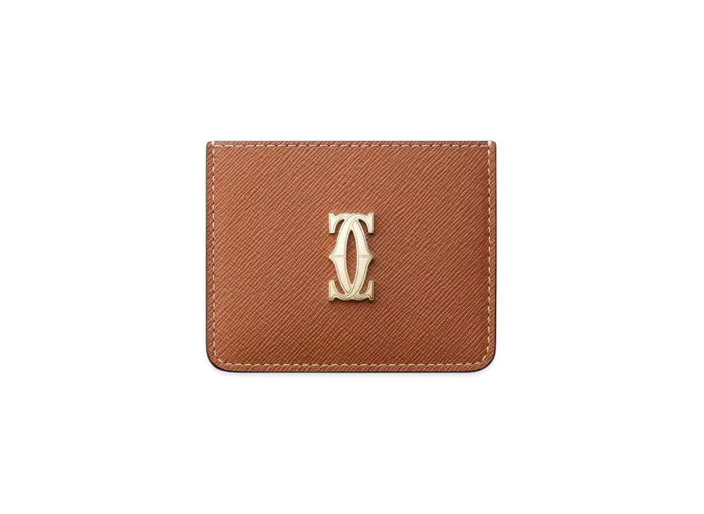 Cartier Simple Card Holder, C de Cartier "Caramel"