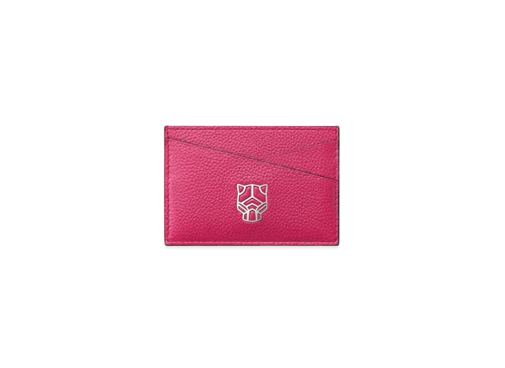 Cartier Simple Card Holder Panthere Graphique de Cartier "Raspberry"
