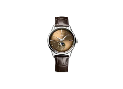 Longines Flagship Heritage Moonphase 38.50mm "Stainless Steel/Sunray Beige/Brown" L4.815.4.62.2