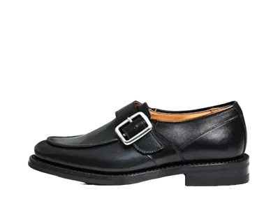 Tricker’s Women's Monk Strap 6230 Calf "Black" L4869 Dainite Sole