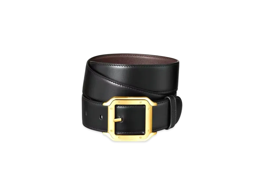 Cartier Belt, Santos de Cartier "Black/Ebony/Gold"