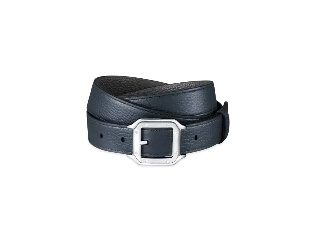 Cartier Belt, Santos de Cartier "Navy Blue/Charcoal Gray/Palladium"