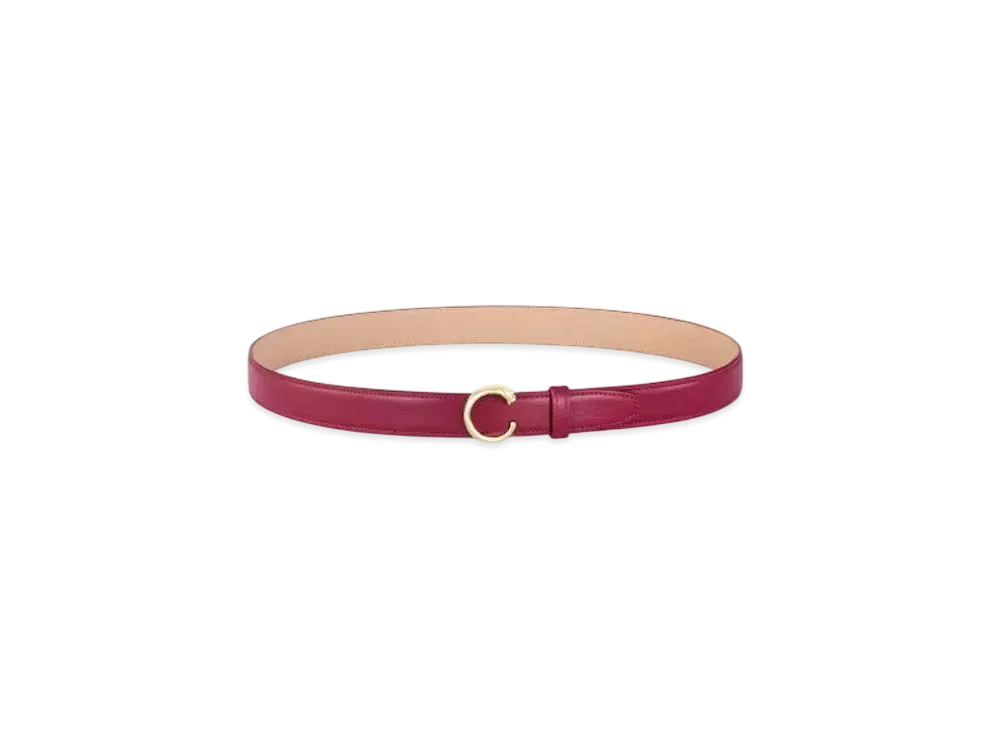 Cartier Belt, Panthere de Cartier, Size S (75cm) "Cherry Red/Gold"