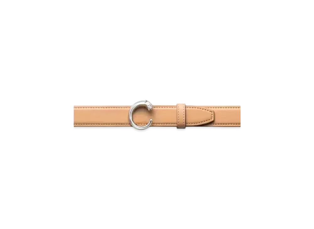 Cartier Belt, Panthere de Cartier, Size L (95cm) "Beige/Palladium"