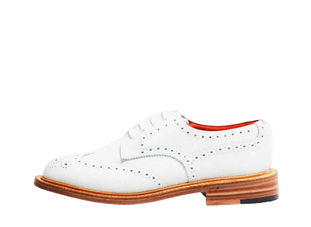 Tricker’s Women's Anne 6230 Scotch Grain "White" L5679 Leather Sole