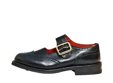 Tricker’s Women's Mary Jane 6230 Calf "Black" L6011 Dainite Sole