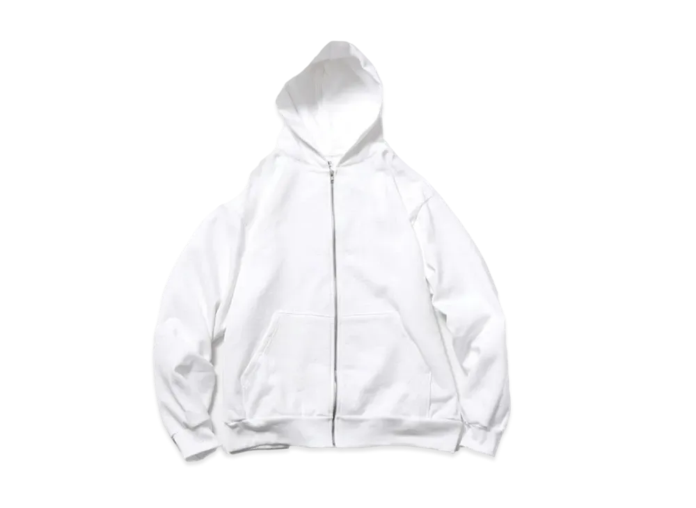 Los Angeles Apparel 14Oz Heavy Fleece Zip Up Hooded Sweatshirt Zip Hoodie "White"