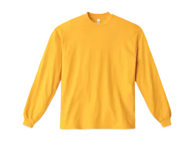 Los Angeles Apparel 6.5oz Long Sleeve Garment Dye Crew Neck T-Shirt "Gold"