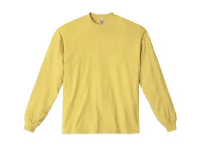 Los Angeles Apparel 6.5oz Long Sleeve Garment Dye Crew Neck T-Shirt "Spectra Yellow"