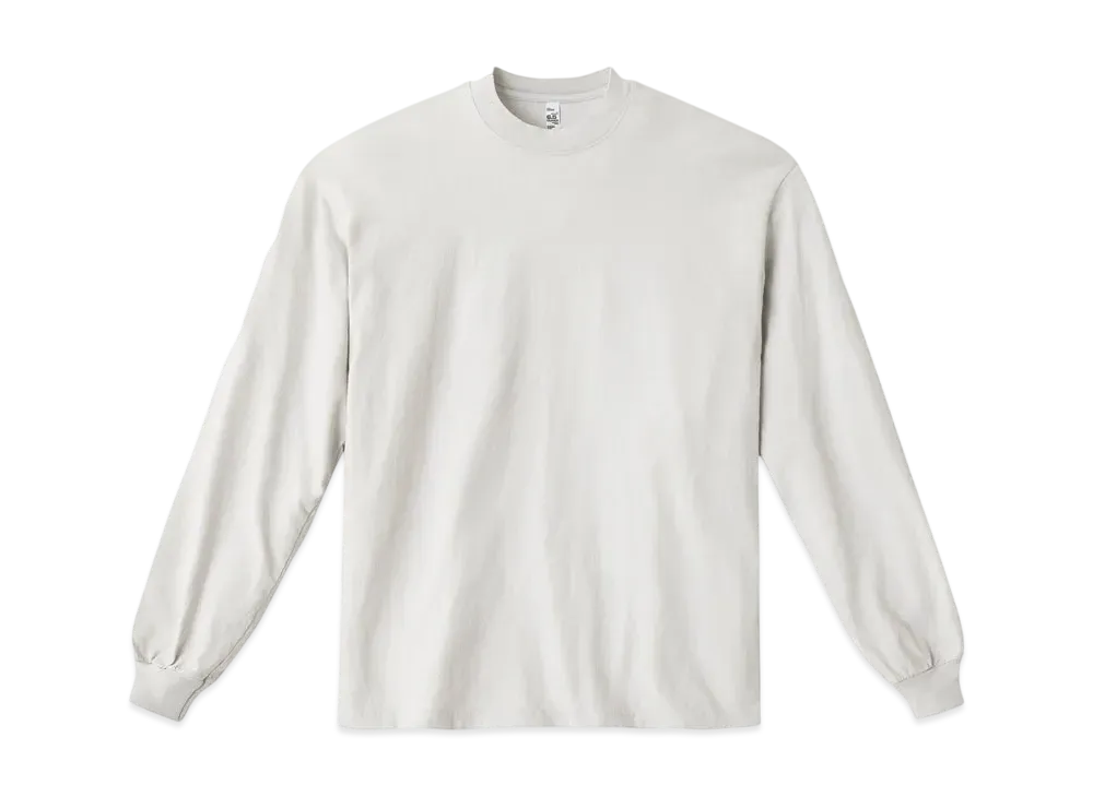 Los Angeles Apparel 6.5oz Long Sleeve Garment Dye Crew Neck T-Shirt "Cement"