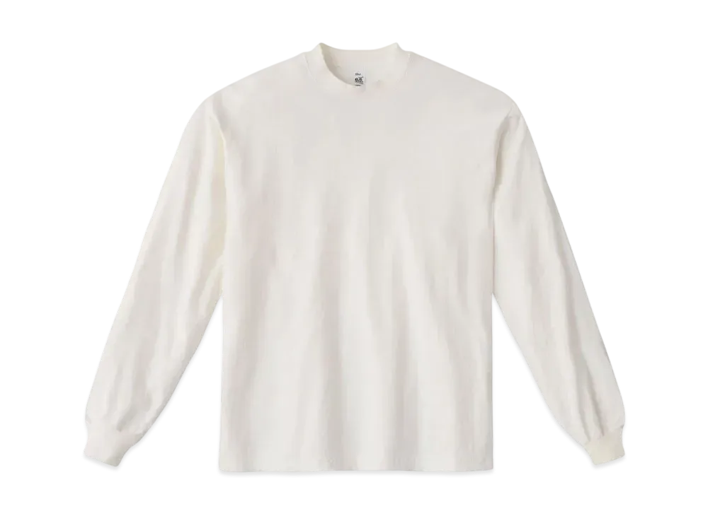 Los Angeles Apparel 6.5oz Long Sleeve Garment Dye Crew Neck T-Shirt "Off White"