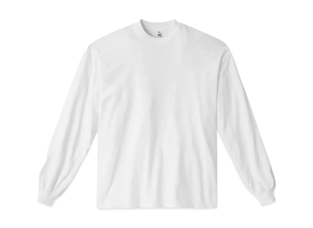 Los Angeles Apparel 6.5oz Long Sleeve Garment Dye Crew Neck T-Shirt "White"