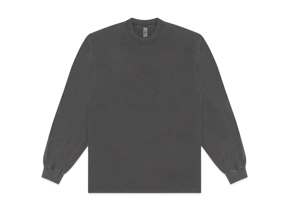 Los Angeles Apparel 6.5oz Long Sleeve Garment Dye Crew Neck T-Shirt "Vintage Black"