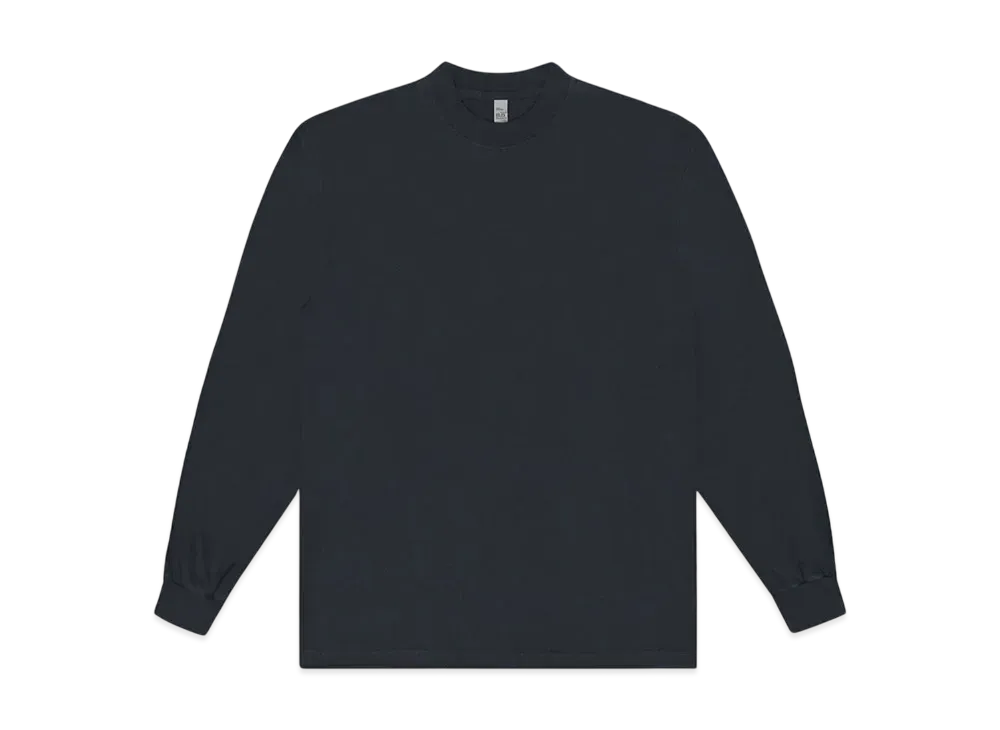 Los Angeles Apparel 6.5oz Long Sleeve Garment Dye Crew Neck T-Shirt "Dolphin Blue"